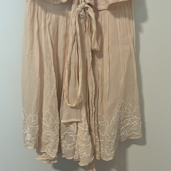 Free People Sylvia Embroidered Mini Wrap Dress Boho Size Small - Picture 3 of 6